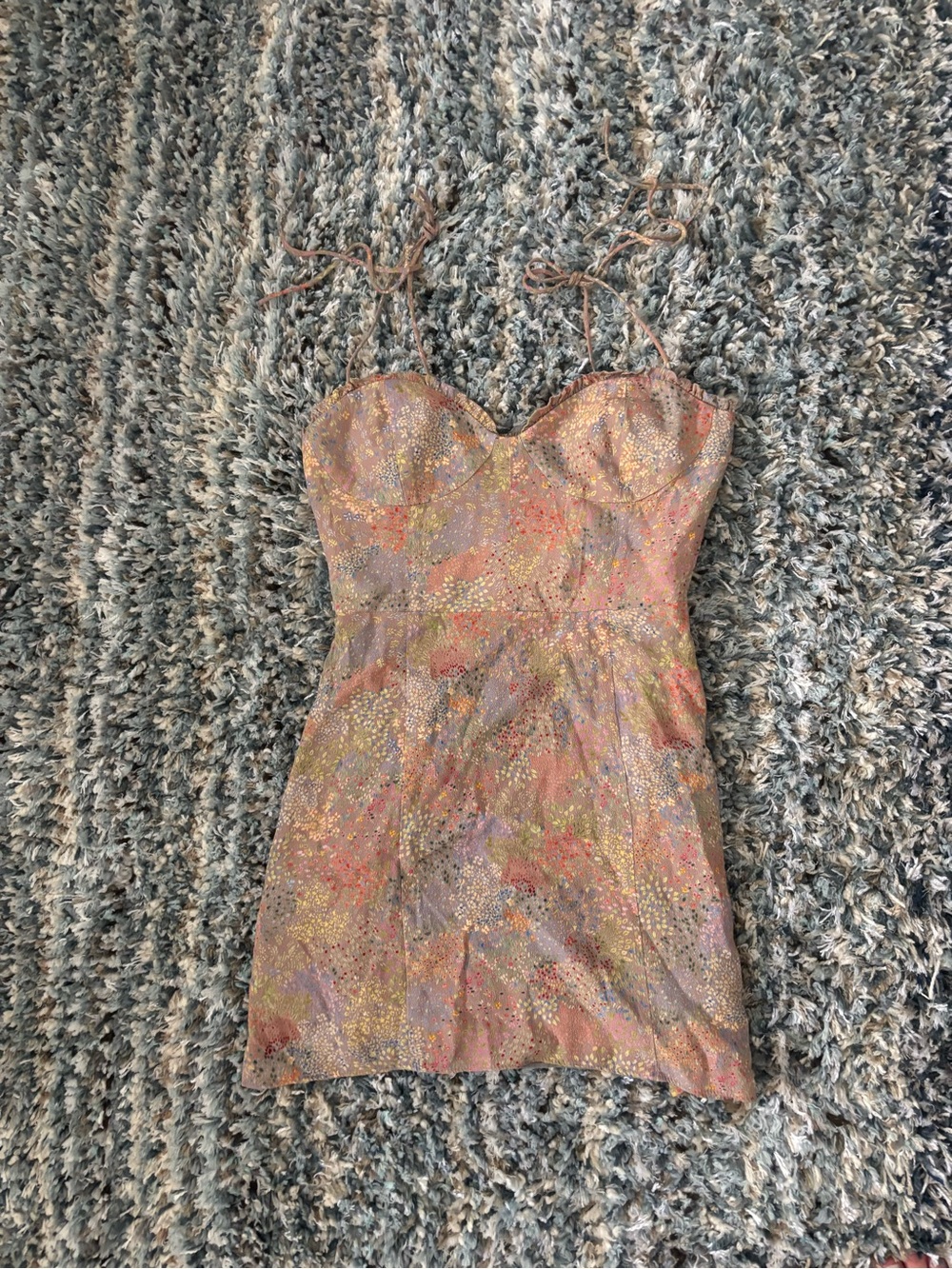 Wilfred Fable Multi-Color Metallic Mini Dress
